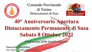 Sezione di TORINO – 40° Anniversario Dist. VVF Permanente di Susa.