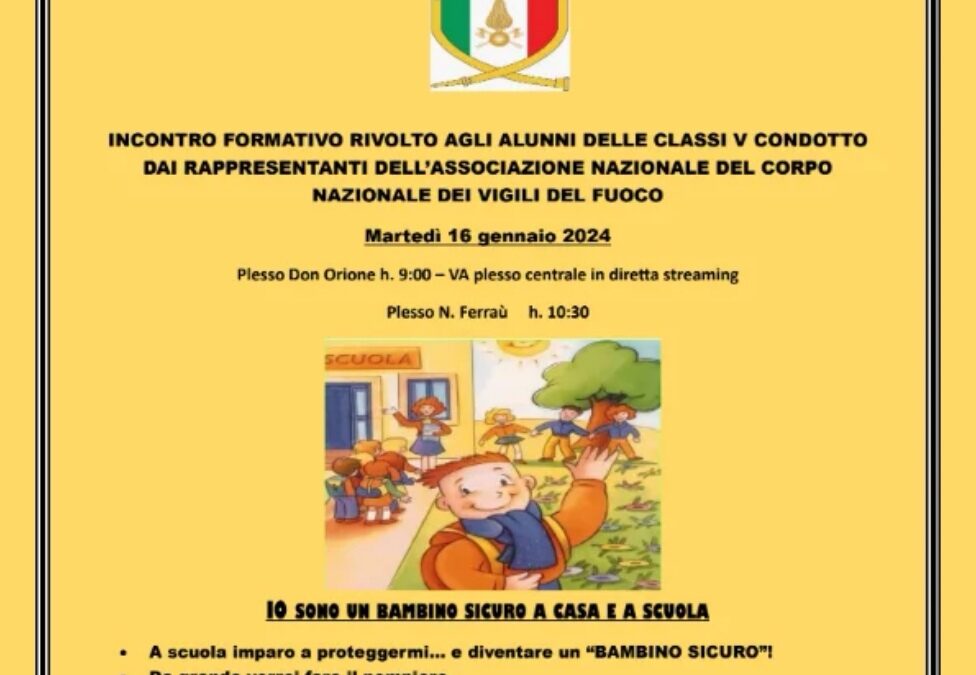 Sezione di MESSINA – Io sono un Bambino sicuro a casa e a scuola